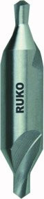 RUKO Zentrierbohrer DIN 333 HSS Form A in Silber, Durchmesser: 2,0 mm, Länge: 40,0 mm, Breite: 5,0 mm - Bild 1