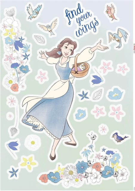 Komar Deko-Sticker Belle find Wings, Mehrfarbig, B: 50 cm, H: 70 cm - Bild 1