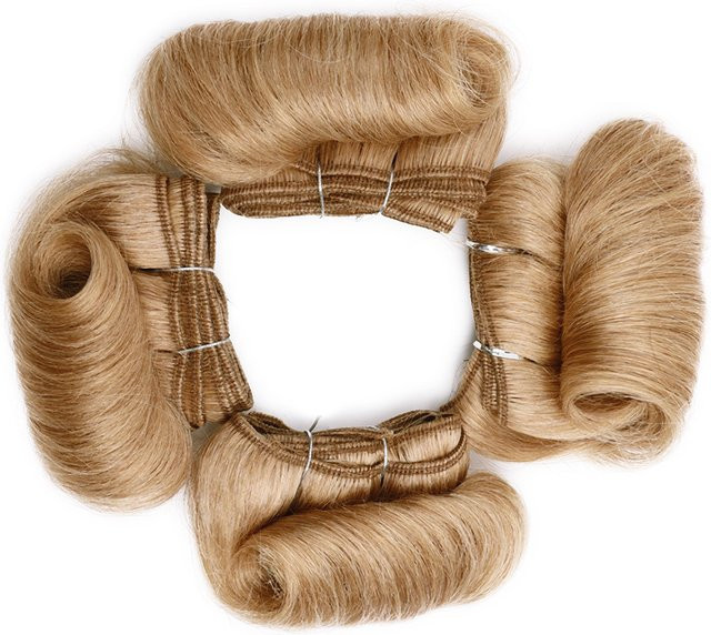 htonicca Blonde Lockige Bundles, 4 Teile, Ombre, Brasilianische Remy Haarwebart - Bild 1
