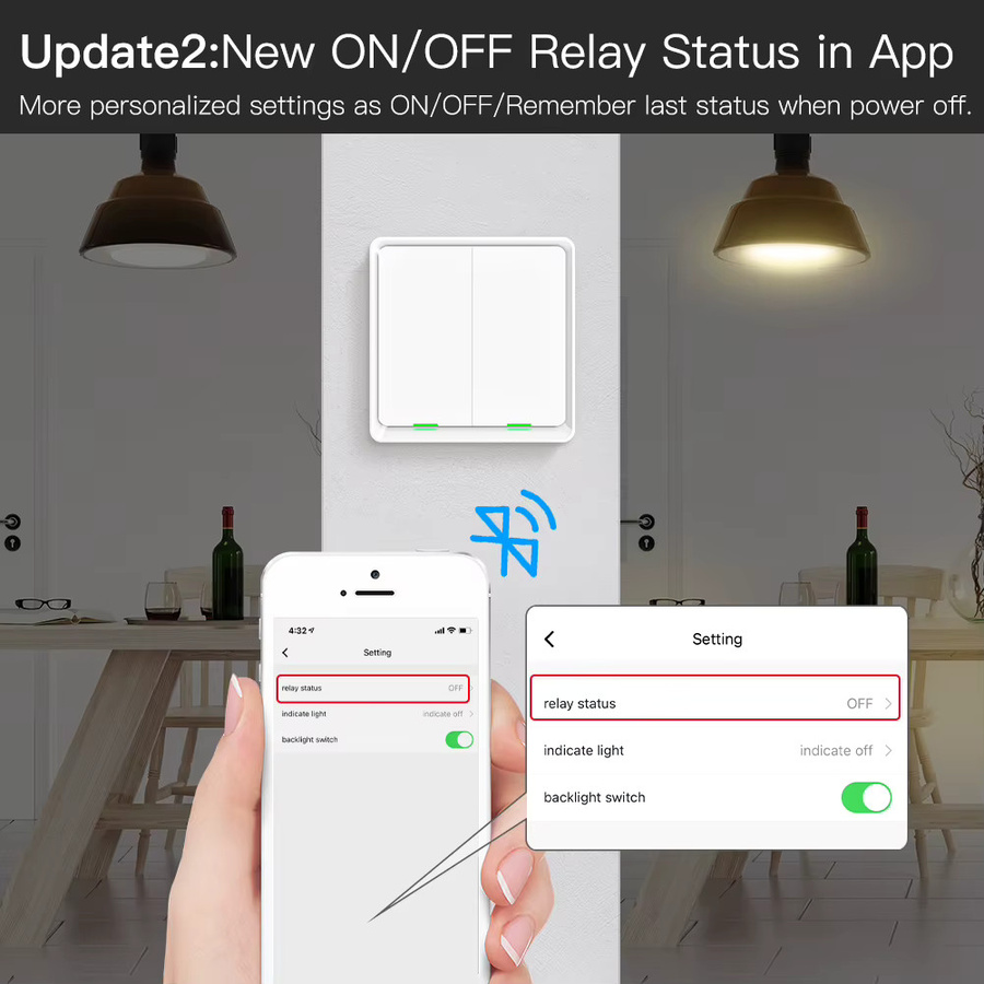 Tuya Bluetooth Smart Lichtschalter in Weiß mit Neutralleiter erforderlich und Multi-Control Association Funktion - Bild 3
