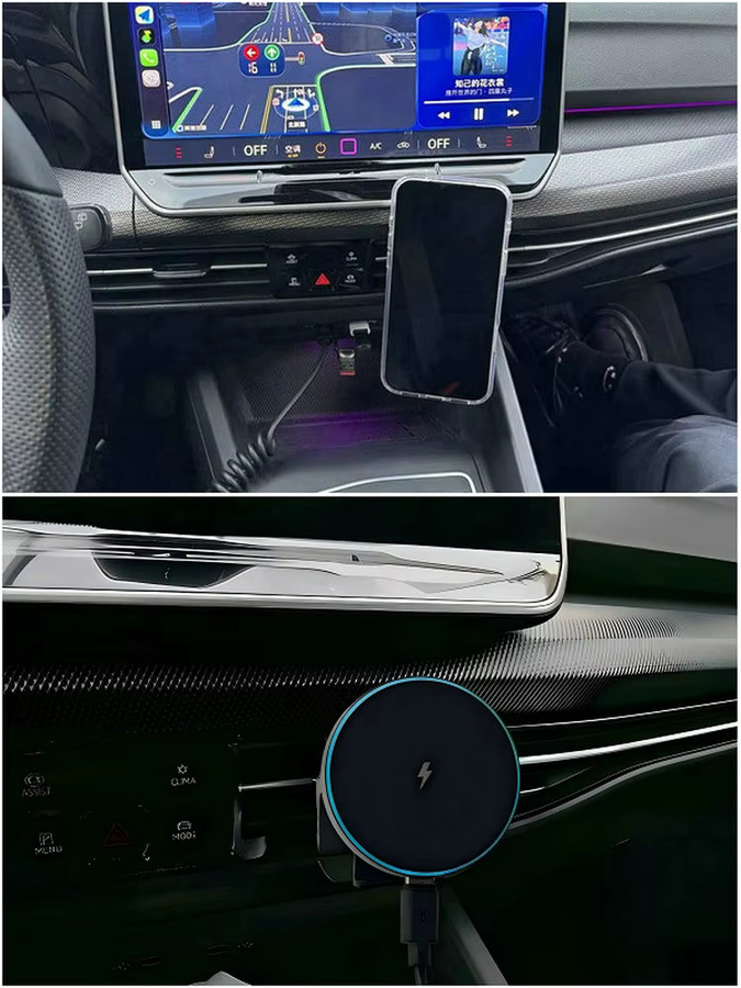 Magnetische Handyhalterung für Volkswagen VW Golf 8 in Schwarz - Bild 5