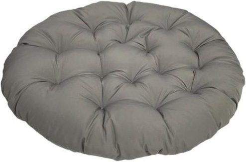 Amusedly Papasan Stuhlkissen mit Bändern, gepolstertes Rundkissen aus Polyester, UV-beständig, Dunkelgrau, Durchmesser: 80 cm - Bild 1