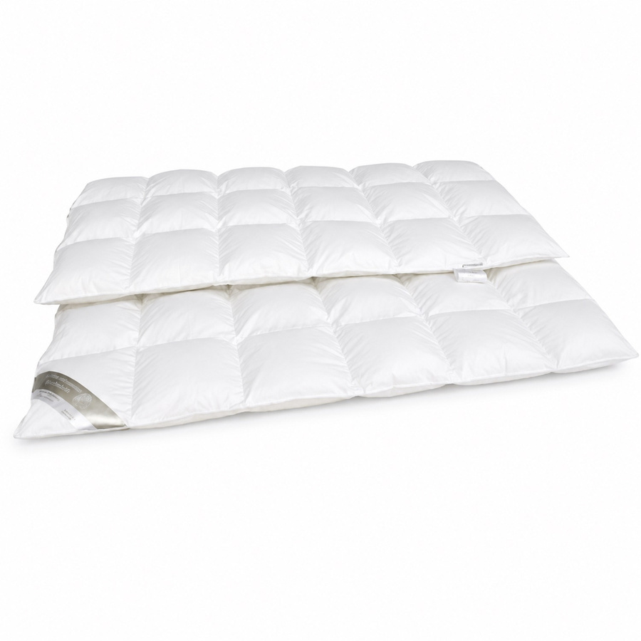Betten Hofmann Premium Ganzjahres Daunendecke mit Kassettenstickerei, Farbe: Weiß, B: 155 cm, L: 200 cm - Bild 1