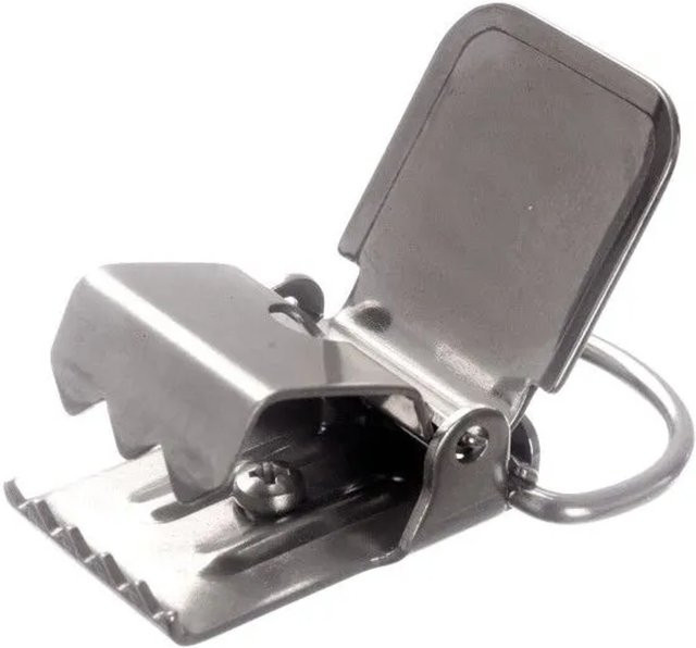 Dräger Ersatz-Krokodilclip für X-am und Pac Geräte in Silber - Bild 1
