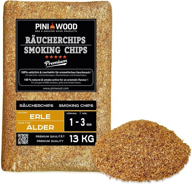 PINI Räucherchips Erle ohne Rinde 13 kg - Bild 1