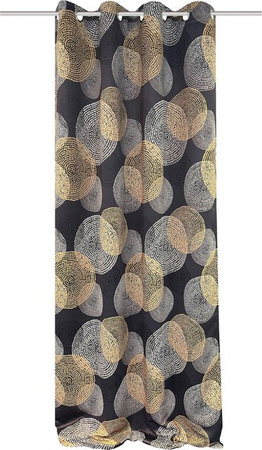 Verdunklungsschal Heine Home aus Polyester mit Ösen, Anthrazit und Schwarz, B: 135 cm, H: 245 cm
