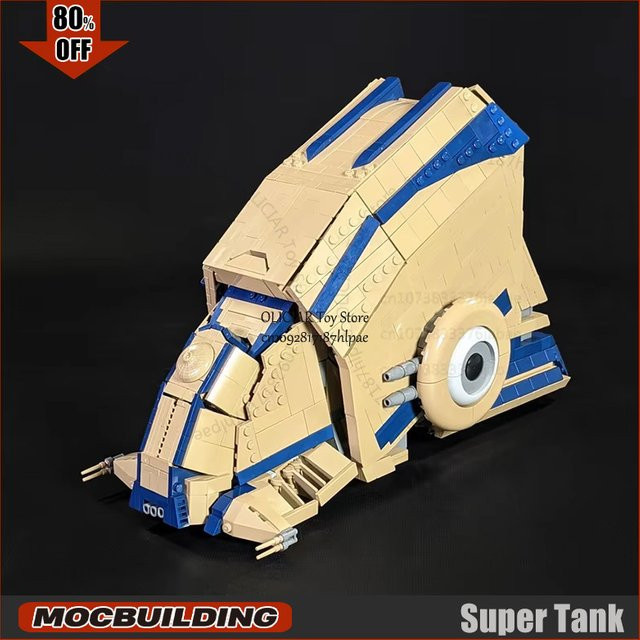 MOCBUILDING Super Tank MOC Baustein Set DIY Montage Modell aus Kunststoff in Beige und Mehrfarbig - Bild 1