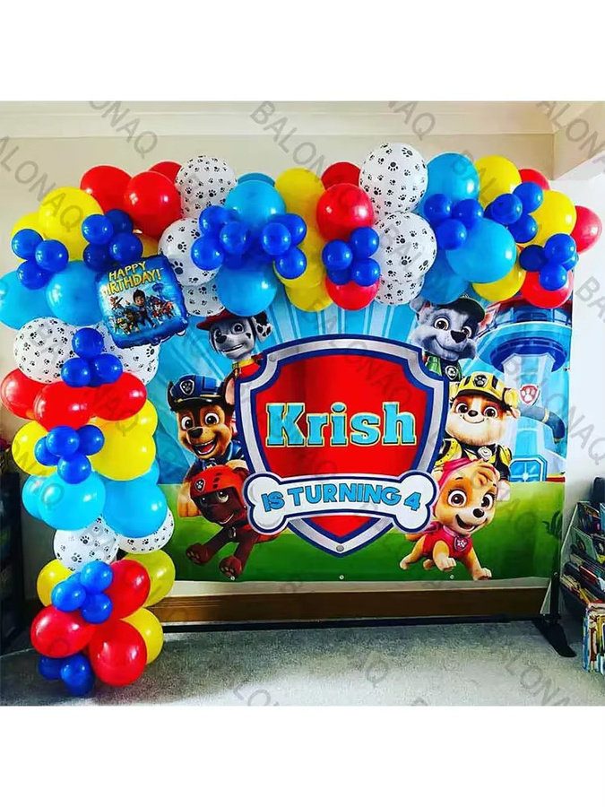 Paw Patrol Ballon Set mit 93 Teilen für Kindergeburtstage und Partydekoration in Mehrfarbig - Bild 3