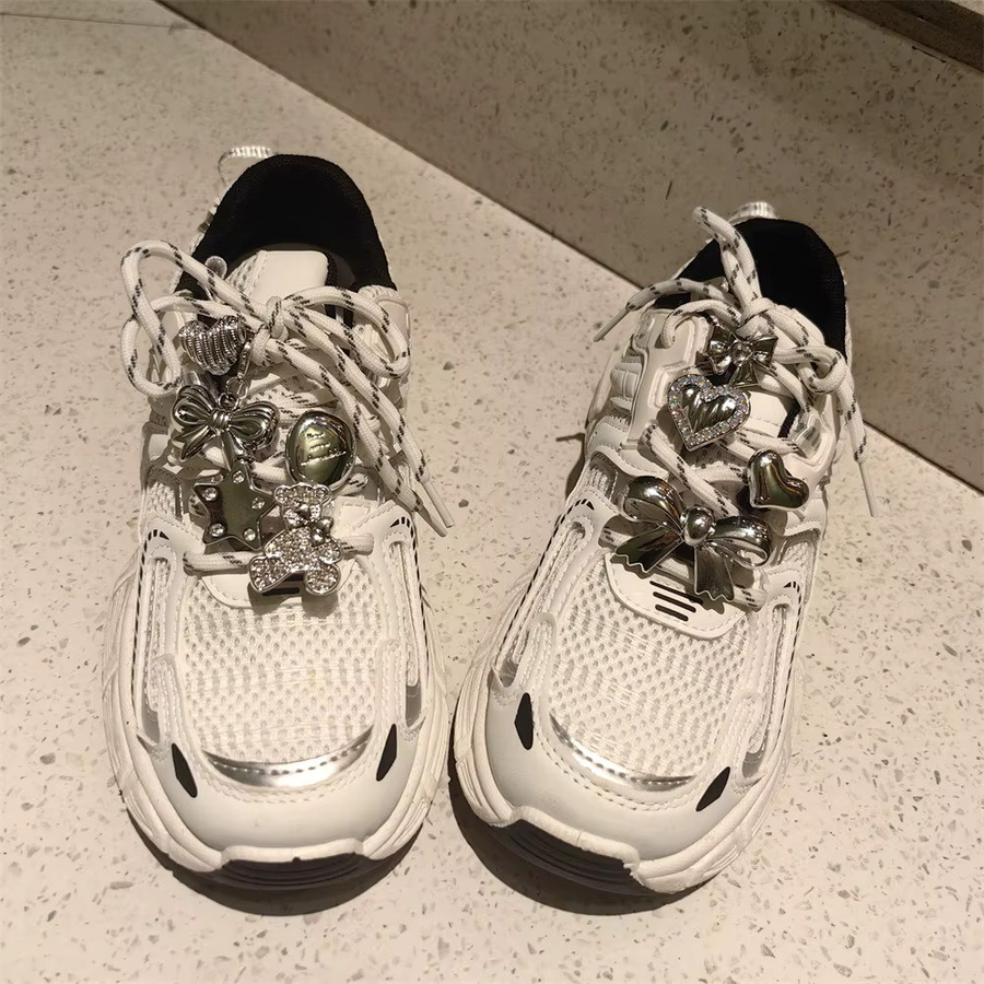 SMATLELF Schuh-Charms, Blume, Silber, Diamant - Bild 3