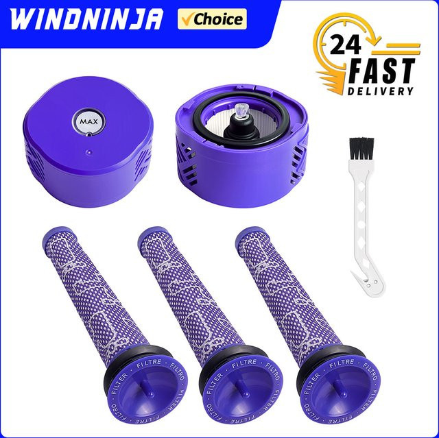 HEPA-Filter und Post-Vorfilter Ersatzset für Dyson Akku-Staubsauger V6 DC58 DC59 DC61 DC62 DC74 Animal Absolute in Purple - Bild 1