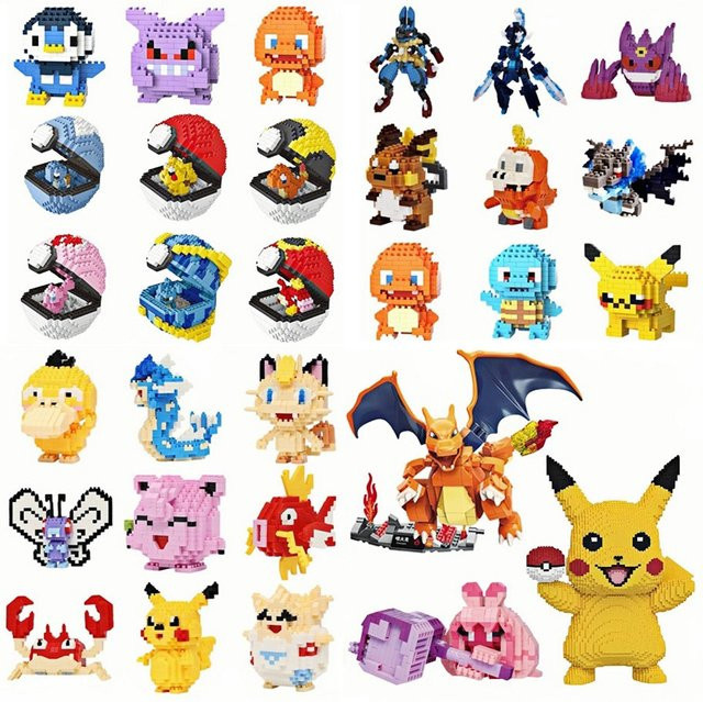 Keeppley Pokemon Micro Bausteine Eevee Piplup Squirtle, Bauset, STEM Lernspielzeug - Bild 1