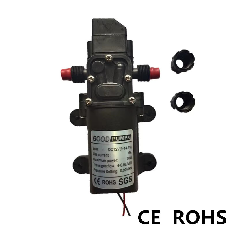 xmshxltd Elektrische Hochdruck-Membranpumpe für die Landwirtschaft, DC 12V 70W, Schwarz - Bild 2