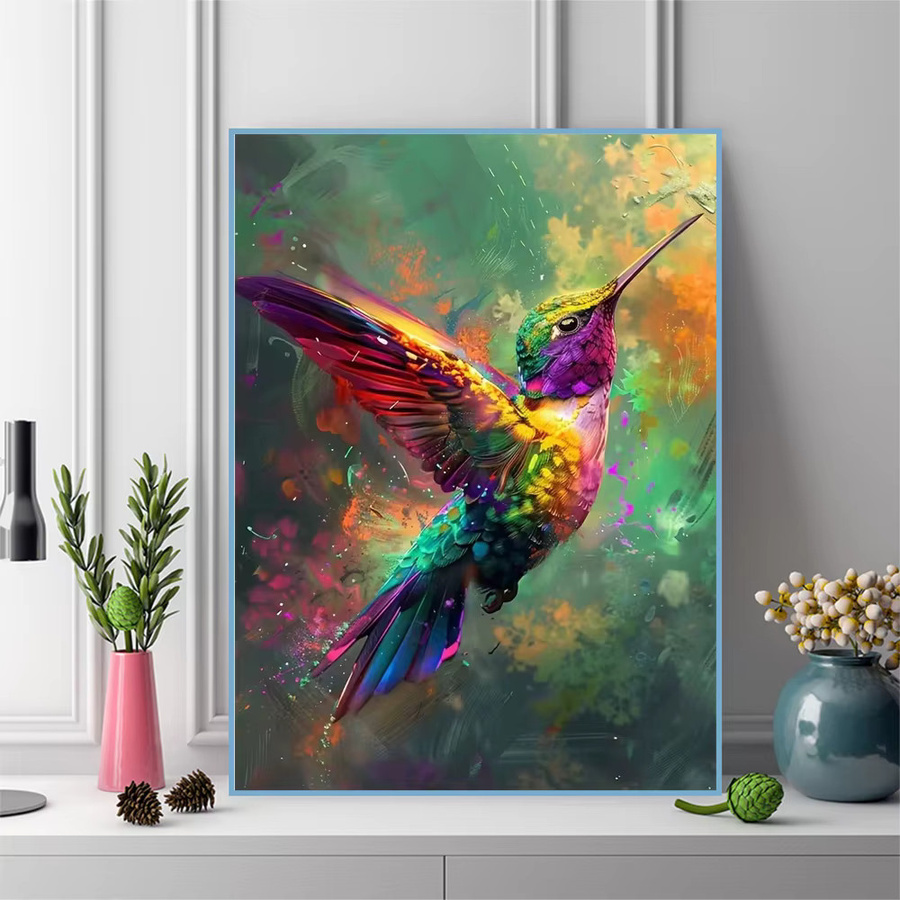 Momoart Diamant-Mosaik DIY Set Vogel Tier Acryl Bastelbedarf in Multicolour, Breite: 30,0 cm, Höhe: 20,0 cm - Bild 3