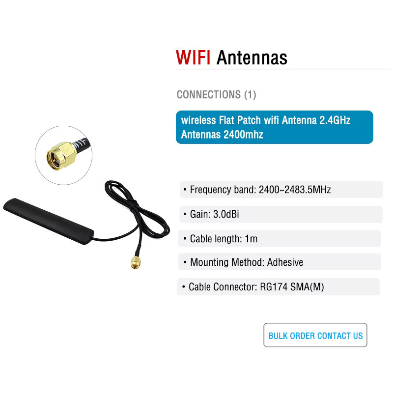 ANDPROG Kabellose flache Patch-WLAN-Antenne 2,4 GHz in Schwarz - Bild 2