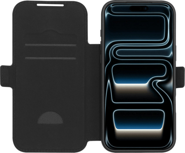 BlueBuilt Book Case für iPhone 18 Pro Max mit MagSafe aus Leder in Schwarz - Bild 1