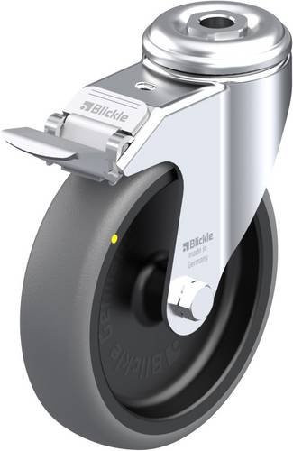 Blickle Lenkrolle LKRA-TPA 126G-FI-ELS mit Feststeller in Schwarz-Grau, Rad-Durchmesser: 12,5 cm, Tragfähigkeit: 80 kg - Bild 1