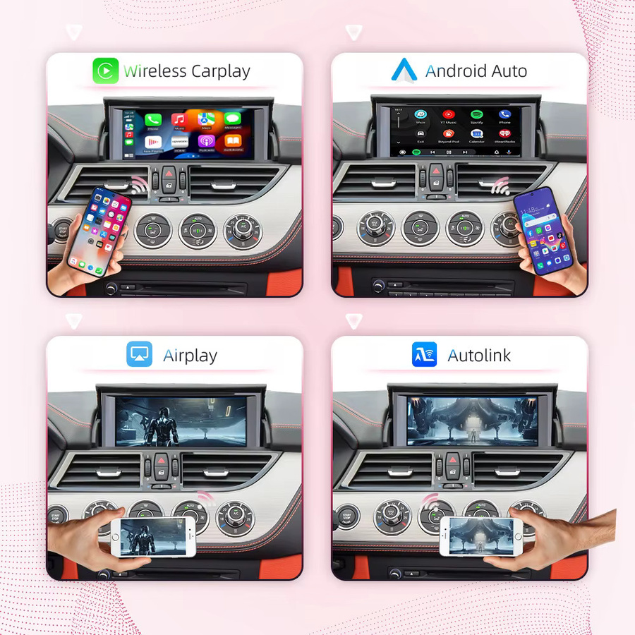BONROAD Wireless CarPlay und Android Auto Adapter für BMW Z4 E89 CIC EVO System mit Bluetooth, Airplay und Mirror Link in Schwarz - Bild 5