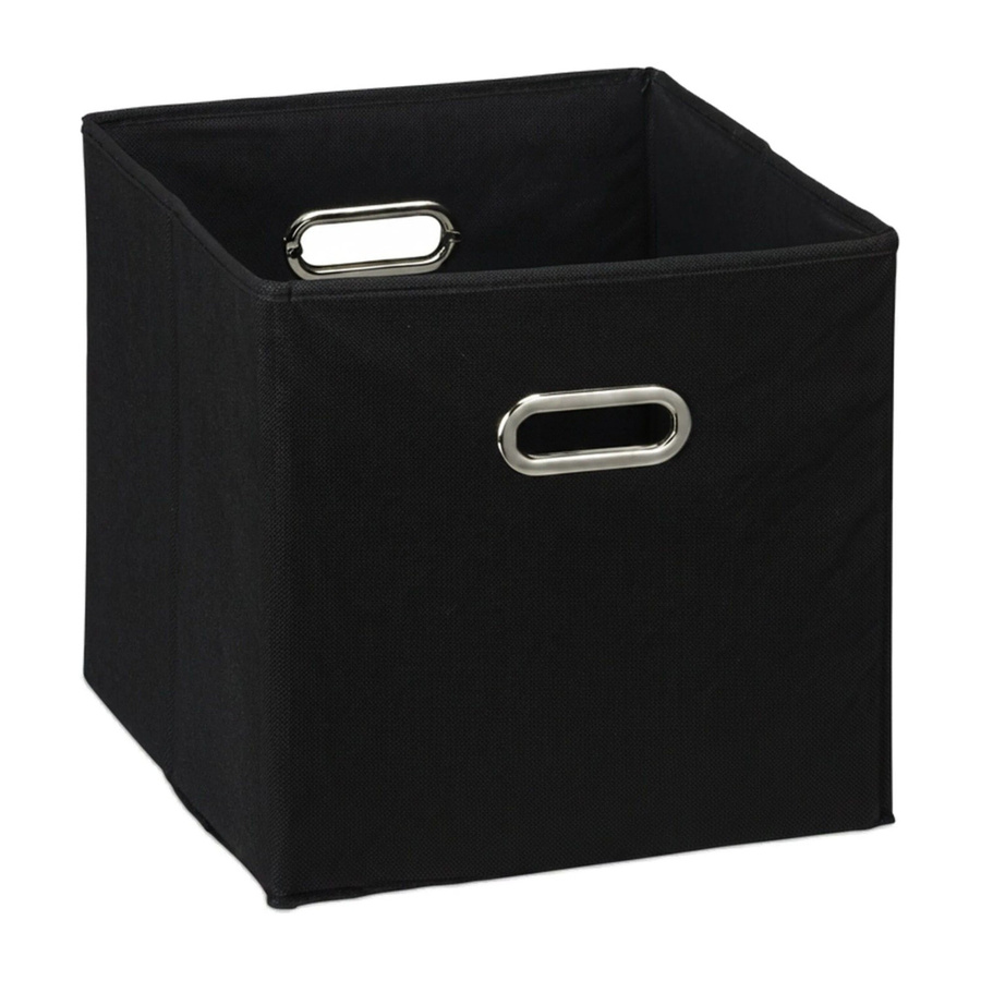 Relaxdays Aufbewahrungsbox aus Stoff in Schwarz, faltbar, 2er Set, B/T/H: 30 x 30 x 30 cm - Bild 2