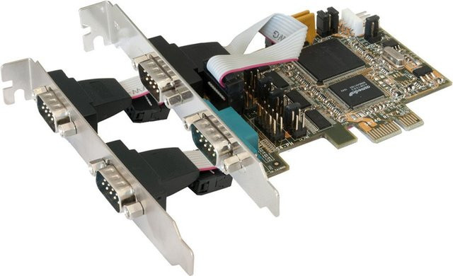Exsys EX-44064 Serieller PCIe 3.0 Adapter mit 4x RS-232/V.24 Anschlüssen - Bild 1