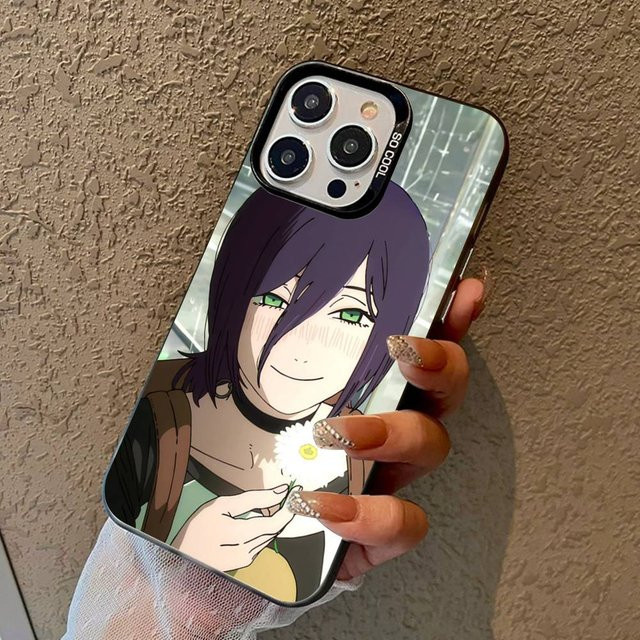 Chainsaw Man Reze Arc Handyhülle für iPhone 11 bis 17 Pro Max mit mattem Cover in Schwarz und Multicolour - Bild 1