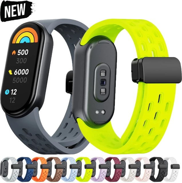 CAOWTAN Uhrenarmband Silikon, Schwarz, Unisex, für Xiaomi Mi Band 9/8/10 - Bild 1