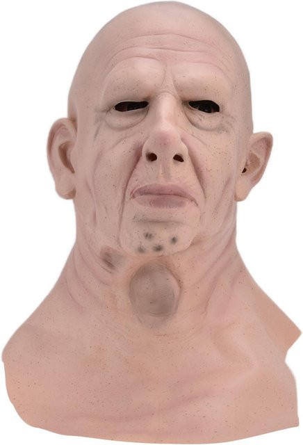 OutsideWorld Glatzkopf-Mann-Maske, Grau, ab 14 Jahren - Bild 1