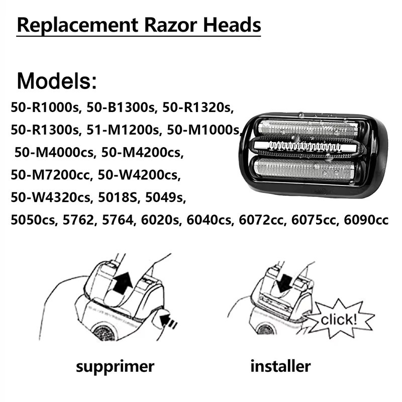 Braun Ersatzkopf 53B 73S für S5, S6 und S7 Elektrorasierer - Bild 2