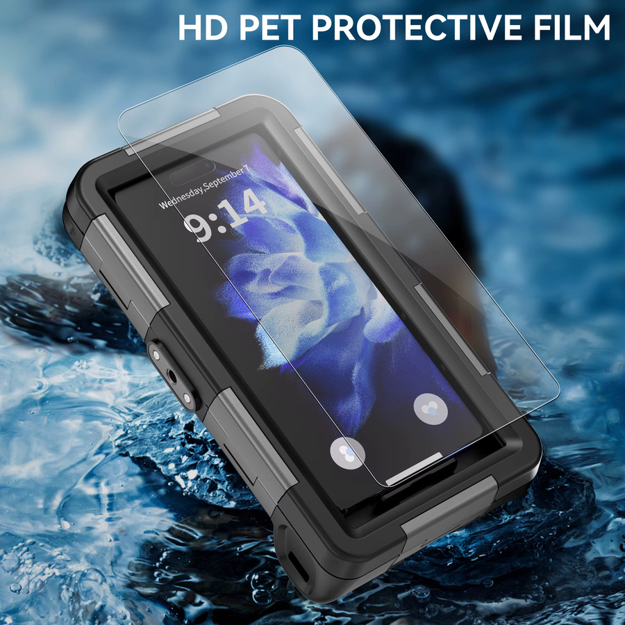 Shellbox Wasserdichtes iPhone Tauchgehäuse IP68 Schwarz mit 360 Grad Vollabdeckung für Schwimmen und Tauchen - Bild 2