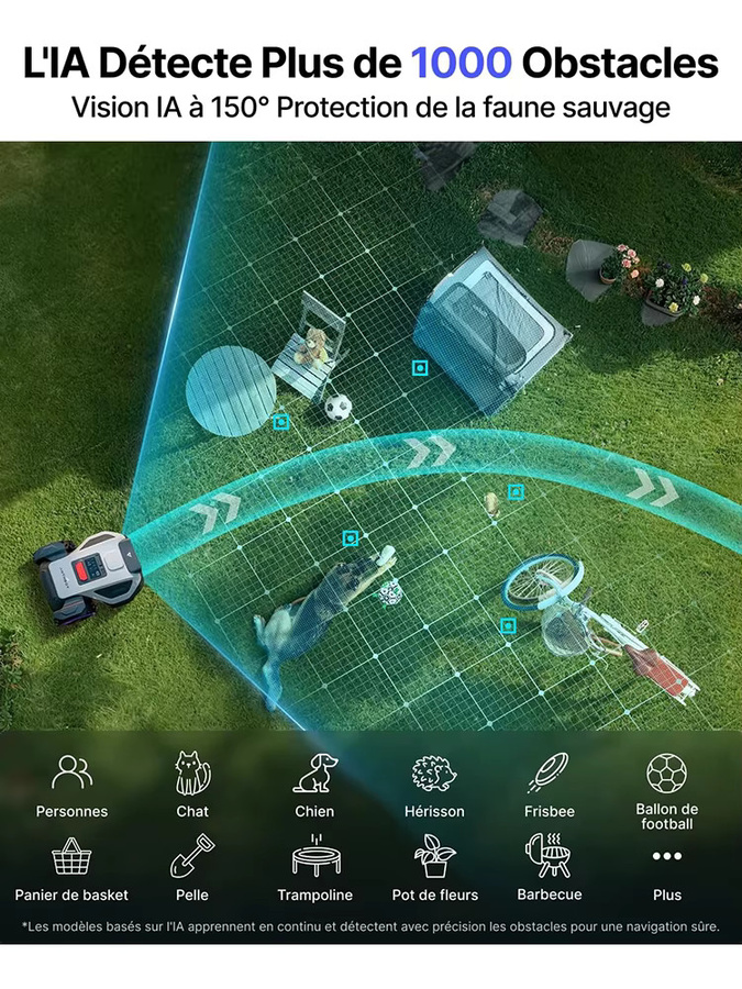 ANTHBOT M9 Kabelloser Rasenroboter mit RTK Navigation, Doppelsicht, 4G und App-Steuerung, Grau, für Gärten bis 1000 m² - Bild 3