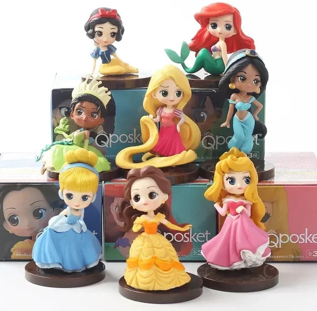 Potdemiel Disney Prinzessin Q Posket Figuren, 8-teiliges Set, PVC - Bild 1