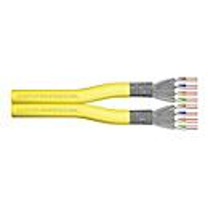DIGITUS Installationskabel CAT 7a S/FTP Duplex Ethernet LAN 10 Gigabit, 100 m, Gelb RAL 1016 - Bild 3