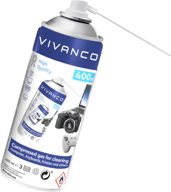 Vivanco PC Office Druckgas-Reiniger für Tastaturen, Blau, 400 ml - Bild 1