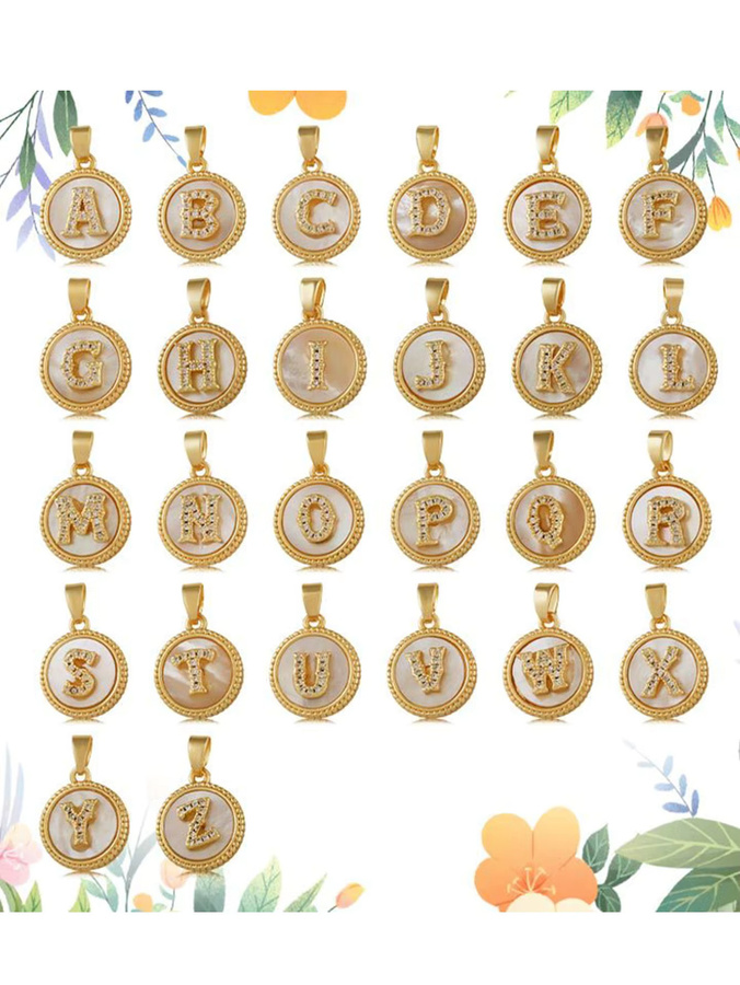 MECYLIFE Buchstaben-Anhänger, Zirkonia, Gold, Damen - Bild 3