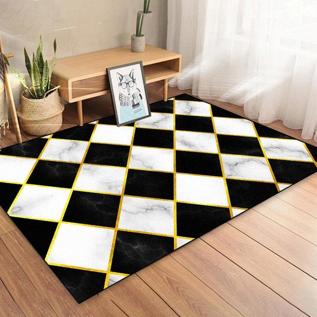 JGJG Moderner Windteppich in Beige mit geometrischem Design, rutschfest und waschbar, B/T: 60 x 90 cm - Bild 1