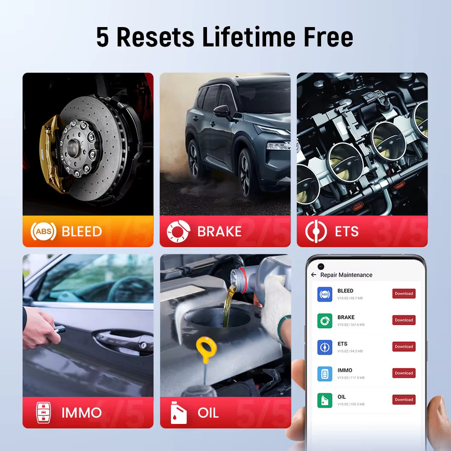 THINKCAR BD6 OBD2-Scanner mit Bluetooth für vollständige Systemdiagnose, IMMO, ETS und Bremsenentlüftung via THINKDIAG App - Bild 3