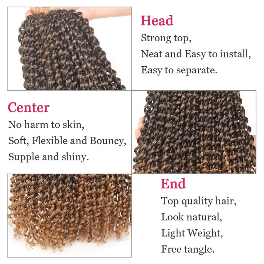 SHES BEAUTY Passion Twist Häkelhaar, Ombre-Blond, Wasserwelle, Damen - Bild 2