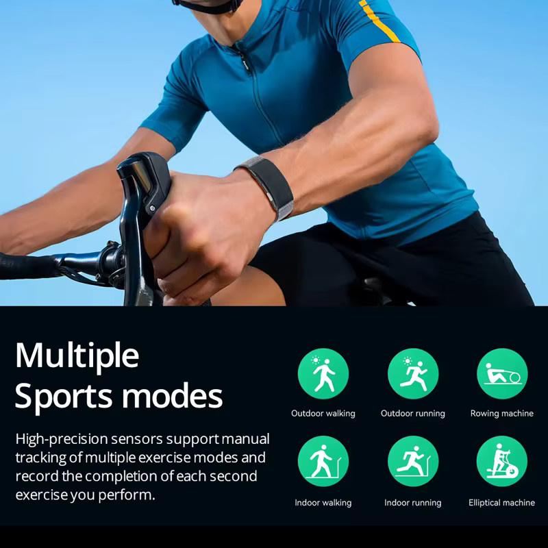 luxuglow Bildschirmloses Smart-Armband in Gold mit Echtzeit-Herzfrequenz, Blutdruck- und Körpertemperatur-Überwachung sowie EKG-Funktion - Bild 3