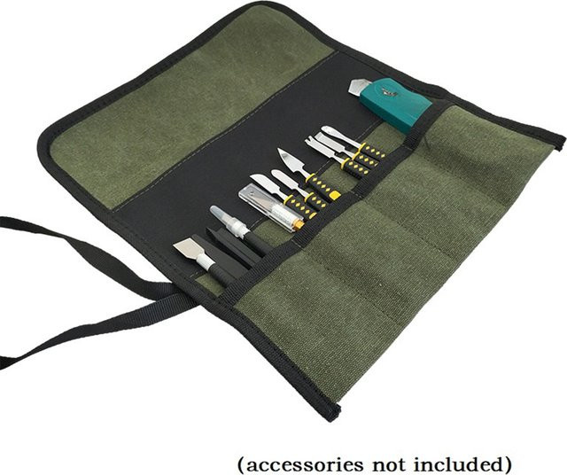VIBRATITE Roll-Up Werkzeugtasche aus Oxford-Stoff mit mehreren Taschen, B/H: 33 x 27 cm, in zufälliger Farbe - Bild 1