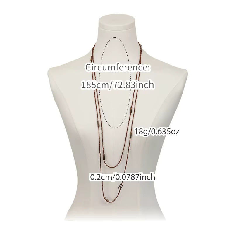 MISSNICE Halskette, Perle, Tigerauge Stein, mehrschichtig, Damen, bunt - Bild 2