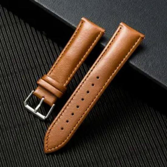 Foucsontop Uhrenarmband Leder, 23 mm, hellbraun, Unisex - Bild 1