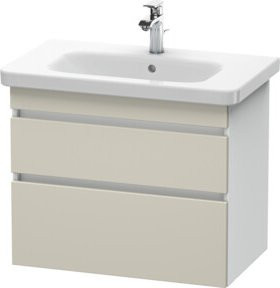 Duravit Waschtischunterschrank DuraStyle, Farbe: Taupe/Weiß, B/T/H: 73 x 44,8 x 61 cm, wandhängend, 2 Schubladen - Bild 1