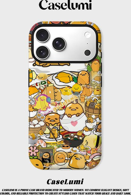 CaseLumi Matte Bumper Schutzhülle mit MagSafe für iPhone 17 16 15 14 13 Pro Max G-Gudetama Design in Multicolour - Bild 1