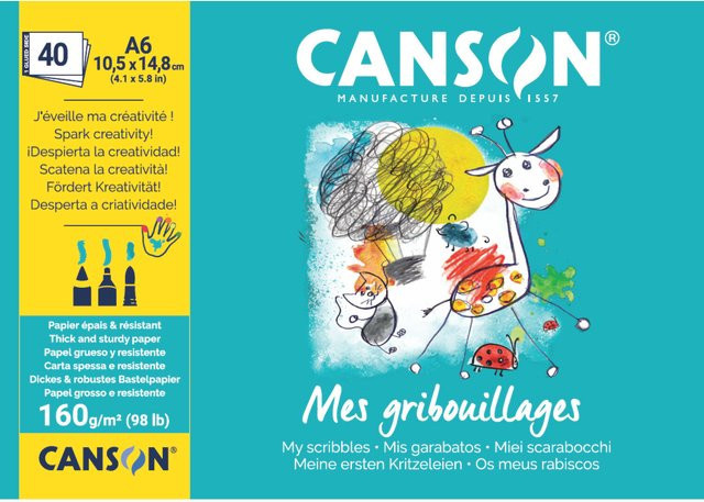 Canson Kids Erste Kritzeleien Block DIN A6 40 Blatt - Bild 1