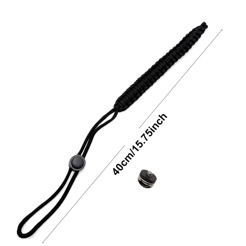 BMUUPY Geflochtenes Nylon-Handgelenkband in Schwarz als Anti-Verlust-Schlaufe für GoPro Hero 13 12 11 10, Insta360 X5 X4 und DJI OSMO Pocket 4 3 Action 5 4 - Bild 2