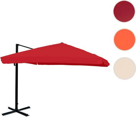 MVG Gastronomie-Ampelschirm MVG-A96 in Rot mit 360 Grad Drehung und Flap, B: 400 cm, T: 300 cm - Bild 1