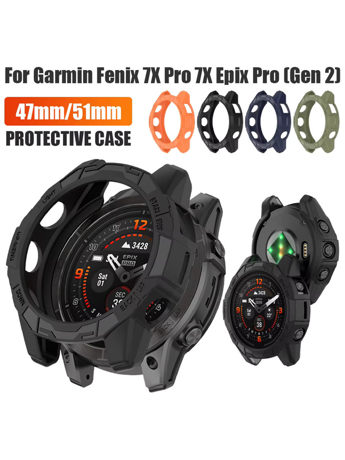 Garmin Schutzhülle Silikon, Schwarz, Fenix 7X Pro, Epix Pro Gen2 - Bild 5