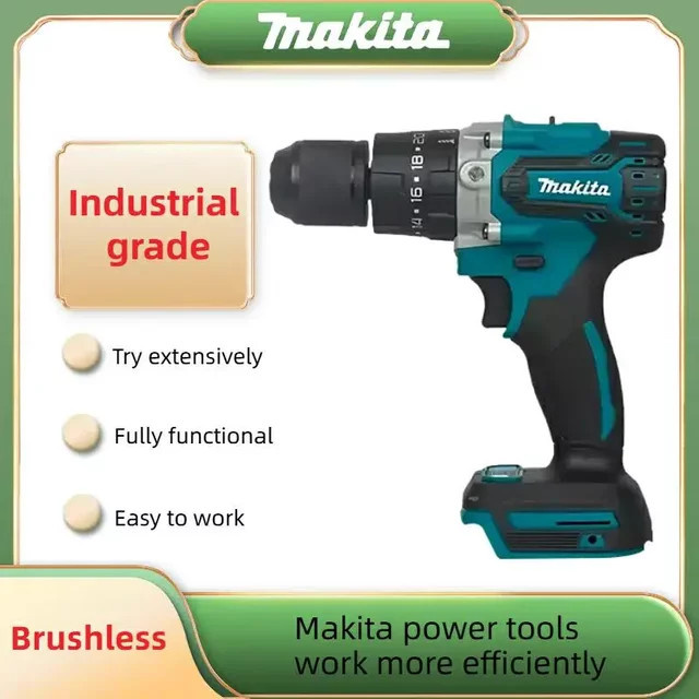 Makita DDF487 bürstenloser 18V Akku-Schlagbohrschrauber mit 10mm Bohrfutter aus der LXT Serie - Bild 1