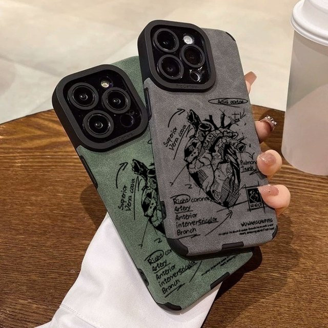 Medizinische Handyhülle mit Herz-Kreislauf-Modell für dein Apple iPhone (kompatibel mit iPhone 17 Air bis iPhone 7) - Bild 1