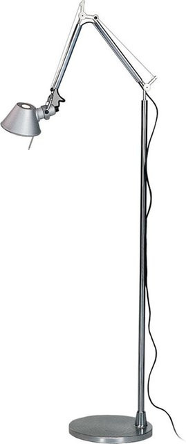 Artemide Tolomeo Micro Terra Boden-Leseleuchte aus Aluminium in Silber - Bild 1