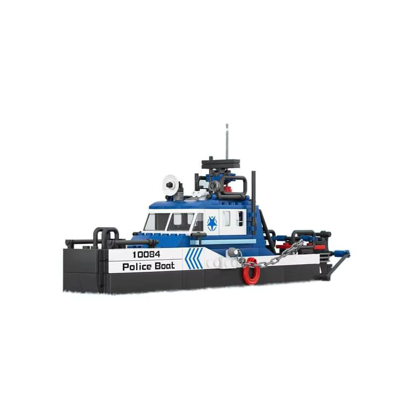 MOULD KING Polizei Boot, Bausteine Modell Schiff, 413 Teile, ab 8 Jahren - Bild 4